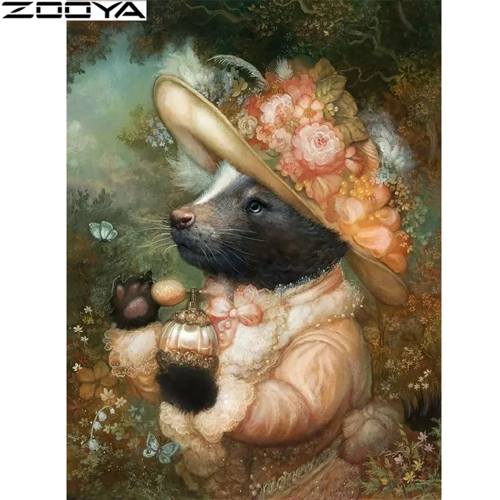 ZOOYA картина стразы квадратная 5D алмазная вышивка в виде животных Алмазная