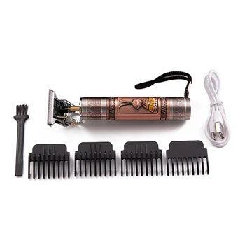 

Barber Hair Clipper Trimmer Kit for Men Cordless Professional Electric Fader Shaver with 4 Limit Combs USB Charging Cable