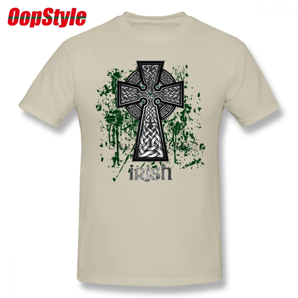 Ragnar Lothbrok Irish Cross T-shirt For Men Plus Size Cotton Team Tee Shirt 4XL 5XL 6XL Camiseta |