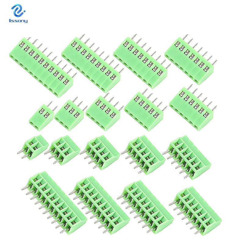2 54 мм/0 1 &quotшаг PCB винтовой Клеммник соединитель 2P 3P 4P 5P 6P 7P 8P 9P 10P 12P 16 контактов