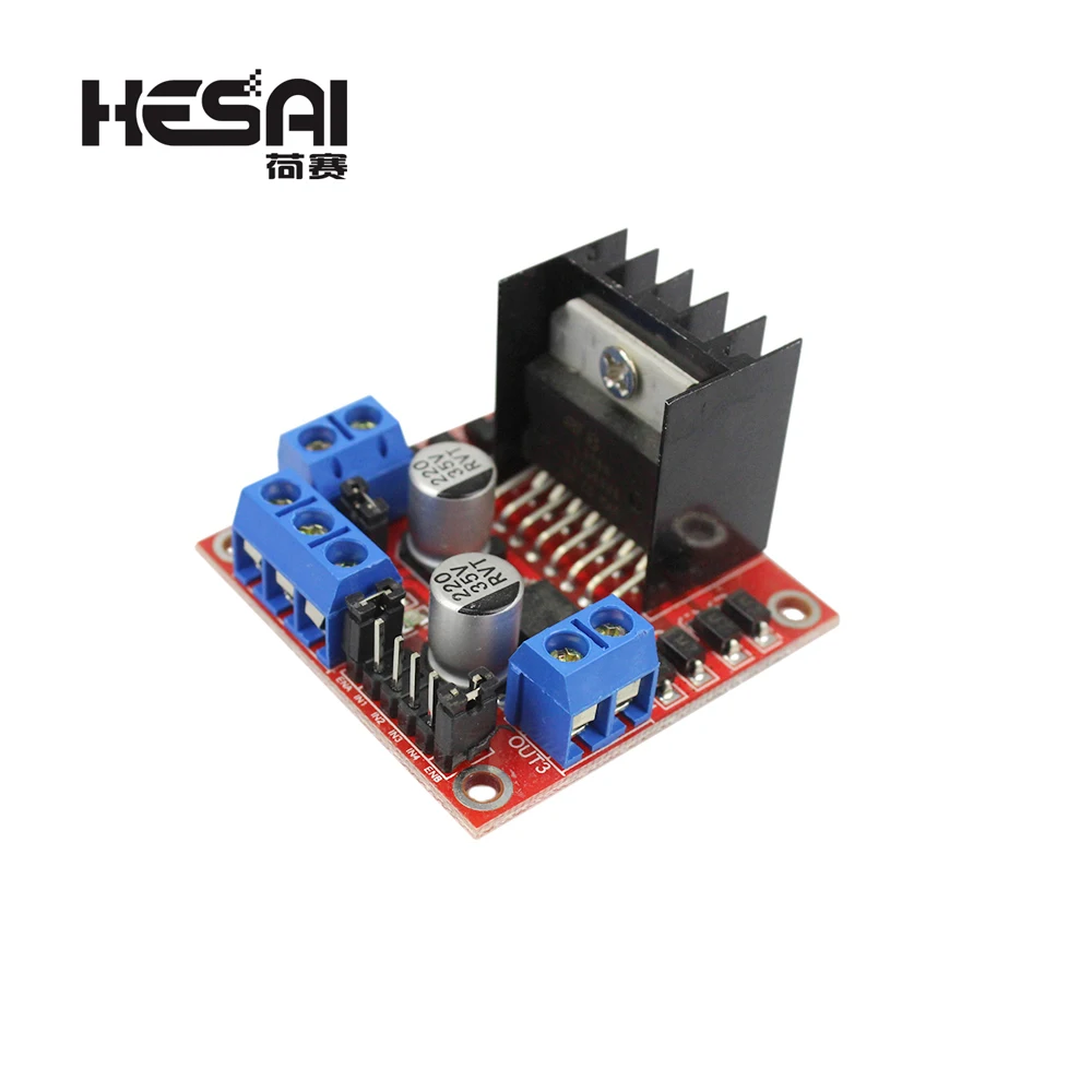 using l298n motor driver with a dc motor and stepper motor