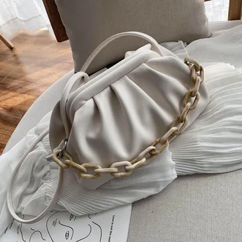 

SWDF Candy Color PU Leather Shoulder Messenger Bags For Women 2020 Small Crossbody Bag Travel Chain Handbags Sac a main femme