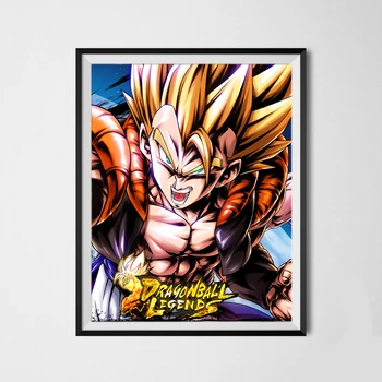 

Dragon Ball DBZ Super Saiyan Legend Gogeta Anime Art Prints for Living Room Decoration,Ready To Hang,8 x 10 Inches,