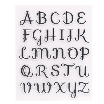 

1/8pcs Alphabet Letter Number Silicone Clear Seal Stamp DIY Scrapbooking Emboss M17D