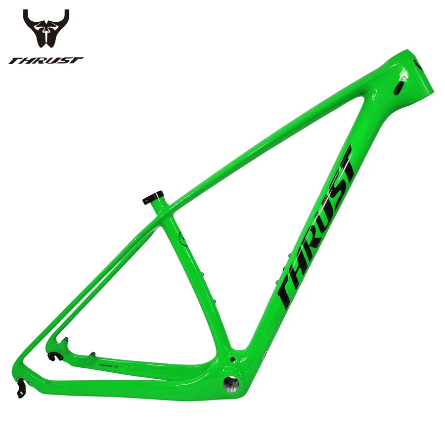 Тяга T1000 карбоновая mtb рама 29er 27,5 er Размер 15,17, 19 дюймов рама карбоновая для горного велосипеда Нижний Кронштейн BSA BB30 велосипедная Рама - Цвет: fluo green