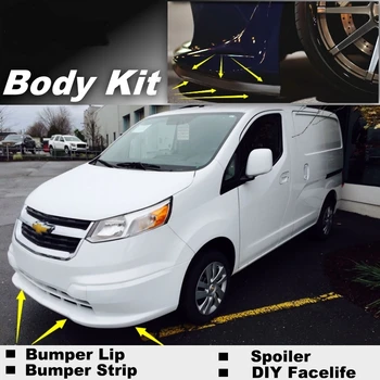 

NOVOVISU Bumper Lip Deflector Lips For Nissan Evalia NV200 Vanette For Chevrolet City Express Front Spoiler / Body Kit / Strip