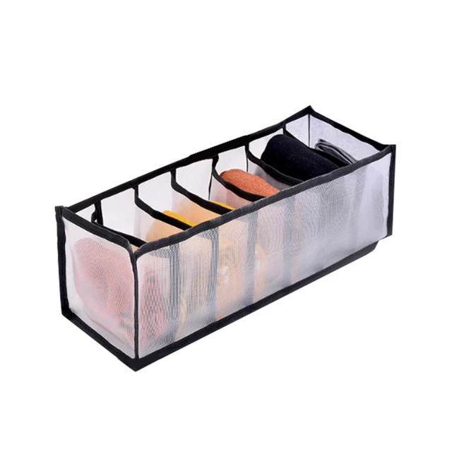 Underwear Bra Organizer Storage Box Drawer Closet Organizers Divider Boxes For Underwear Scarves Socks Bra 7 grids