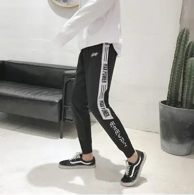 

Casual Pants Men's Korean-style Trend 2018 Spring New Style Students Closing Skinny Pants Loose-Fit Sports Ninth Pants Versatile