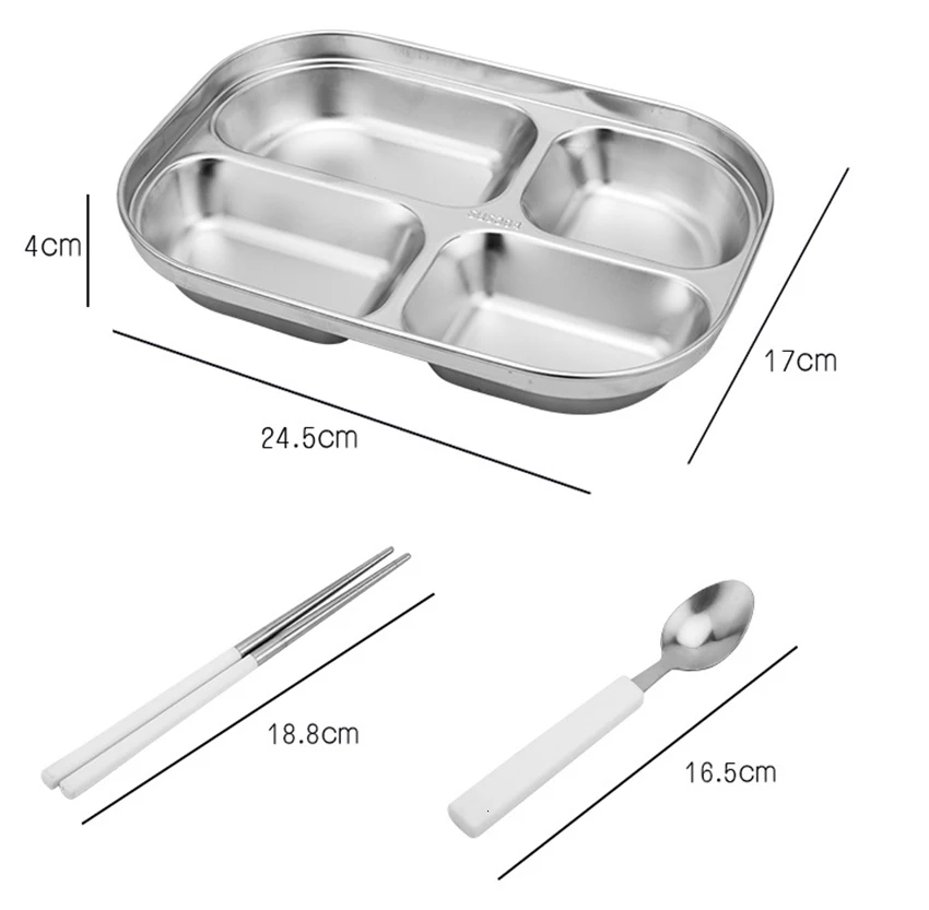 Для ланча бэнто коробка Tiffin 304 нержавеющая сталь 4 сетки термоизоляционный для продуктов портативный ланчбокс для детей пикника офиса работника школы