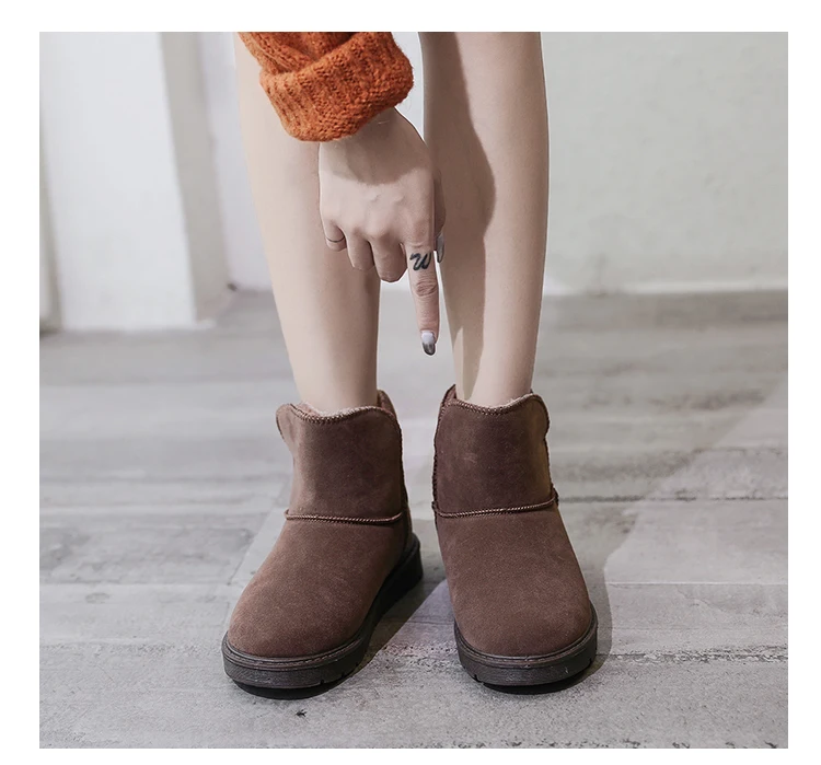 Winter New Women Snow Boots New Plush Keep Warm Ankle Non-slip Australia Emu Boots Black