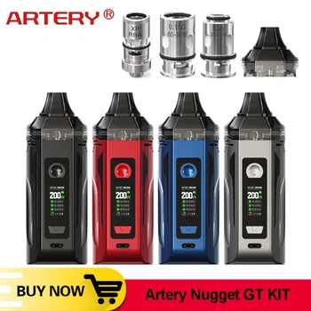 

Original Artery Nugget GT Vape Pod Mod 200W Kit 8ml Cartridge Pod 0.96inch Screen RBA Coil Vaporizer E-Cigarette Kit vs Vinci X