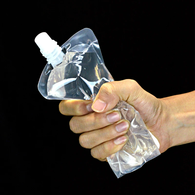100 Pack, Stand-up Plastic Drink Packaging Bag Spout Pouch for Beverage Liquid Juice Milk Coffee 5