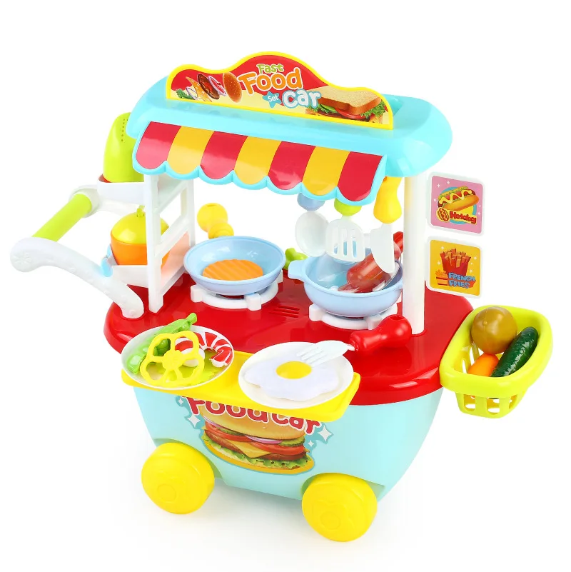 

Manufacturers Direct Selling Children Kitchen Play House Boys And Girls Mini Small Dining Car Trolley Toy Set Currently Availabl