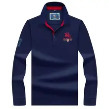 Высококачественные Топы И Футболки, однотонные мужские поло с 3D вышивкой, деловые повседневные рубашки поло, зимние мужские брендовые рубашки поло с длинным рукавом