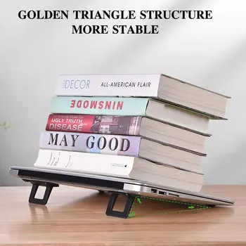 

Foldable Aluminium Alloy Black Cooling Stand For Desktop Portable Notebook Holder Mini Universal Cooling Tablet Laptop N9S8