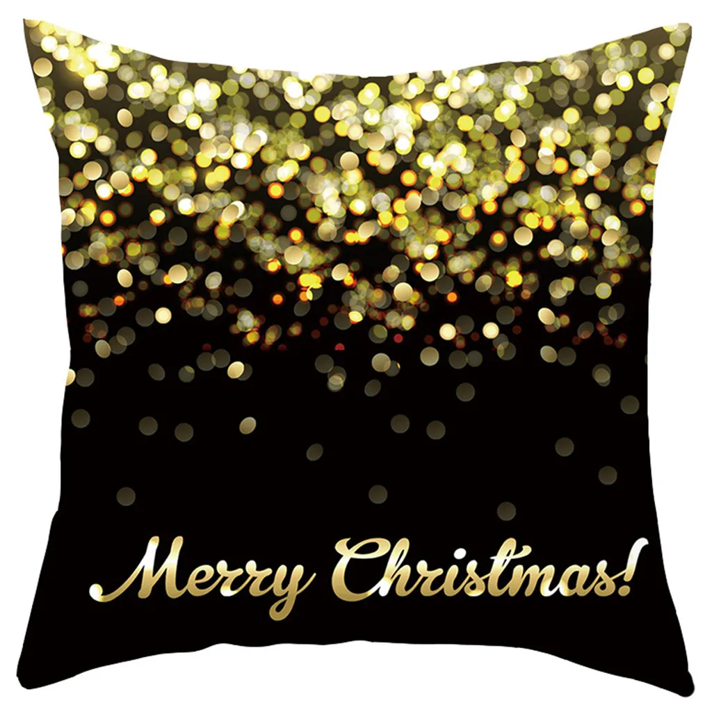Merry Christmas наволочка короткая плюшевая наволочка диванная подушка набор украшения дома 45x45 см Декоративные подушки наволочки# R15 - Цвет: D