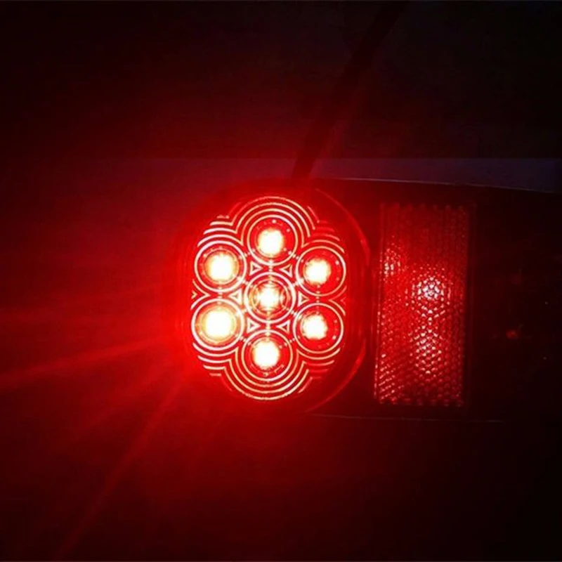 2 шт 12V 14 светодиодный автомобильный Прицеп Лодка Караван задний светильник фонарь стоп-сигнала Хвост светильник красного и желтого цветов стоп-сигнала Хвост светильник, непромокаемая обувь