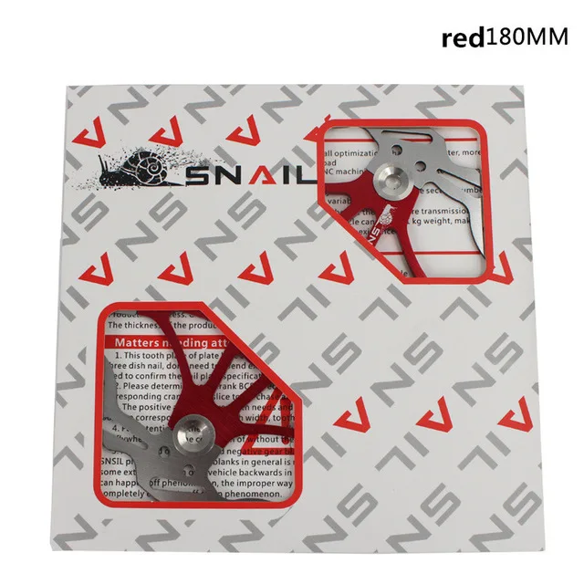 red 180mm 1 шт., тормоз для горного велосипеда, сильный отвод тепла, плавающий ротор, 160 мм, 180 мм, 203 мм, MTB, дисковые Тормозные колодки для велосипеда, Сверхлегкий - Цвет: red 180mm
