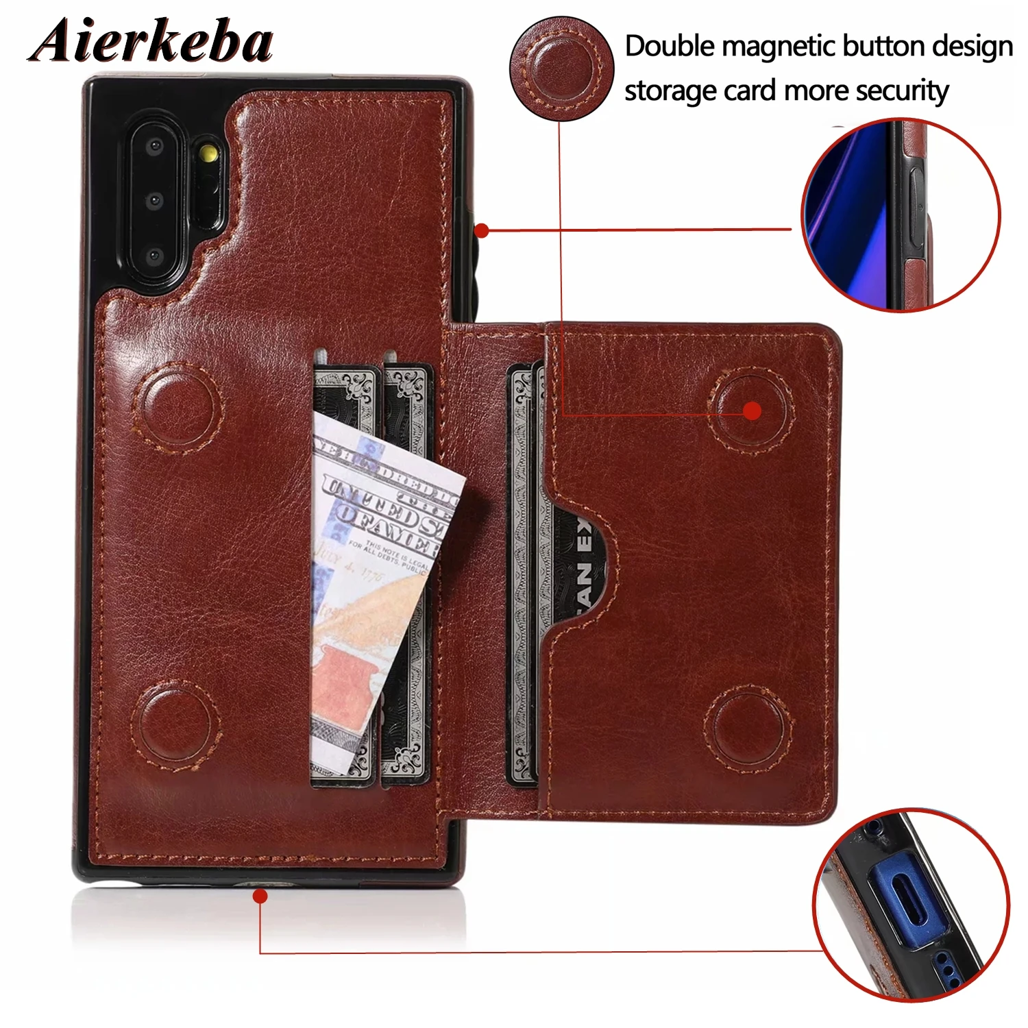 

Luxury Leather Case for Samsung Note 10 9 8 S20 Ultra S10 S9 S8 Plus A10 A20 A30 A40 A50 A70 Card Holder Wallet Magnetic Cover