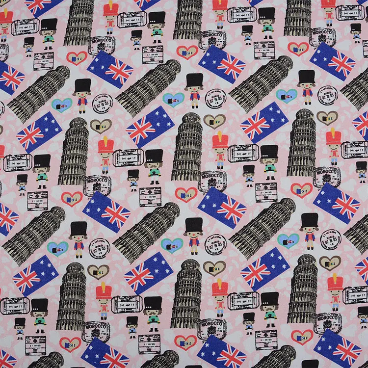 Флаг Великобритании солдатики сердце печать вручную лоскутное хлопок холст шитьё для подушки DIY скатерть-занавеска диван 91 см* 145 см