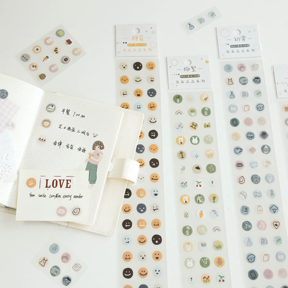 

1 Sheets Kawaii Stationery PET Stickers A Little Bit Diary Decorative Mobile Stickers Scrapbooking DIY Craft Stickers