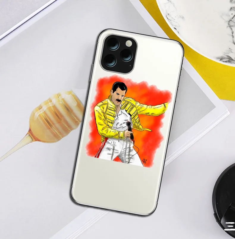 Рок-певец фанки Фредди Меркури Queen поп для iphone 11 11PRO X XR XS MAX 5S SE 6S 7 8PLUS Роскошный чехол из мягкой искусственной кожи(термополиуретан) coque - Цвет: TPU