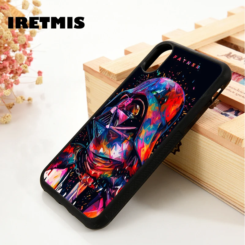 Мягкий силиконовый чехол-накладка для iPhone 7 8 plus X Xs 11 Pro Max XR Star War Darth Vader FATHER 5 6 6S |