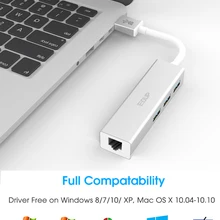 EDUP USB C HUB 1000Mbps 3 Porte USB 3.0 di Tipo C HUB USB a Rj45 Gigabit Ethernet Adattatore per macBook Del Computer Portatile Accessori Per Computer