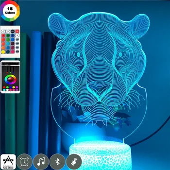 

Lion 7 Colors Night Light Three-dimensional Led Birthday Gifts Holiday Event Best Prize Animal Table Lamp Bluetooth Speaker