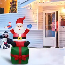 Santa Claus inflable para exteriores, adornos de Navidad para cachorro, fiesta de año nuevo, patio en casa, jardín, fiesta, accesorios de decoración