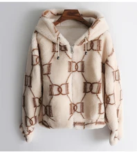 

GOURS Winter Genuine Shearling Jackets for Women Fashion Natural Wool Real Fur Overcoats Thick Warm 2021 New Arrival LD1956