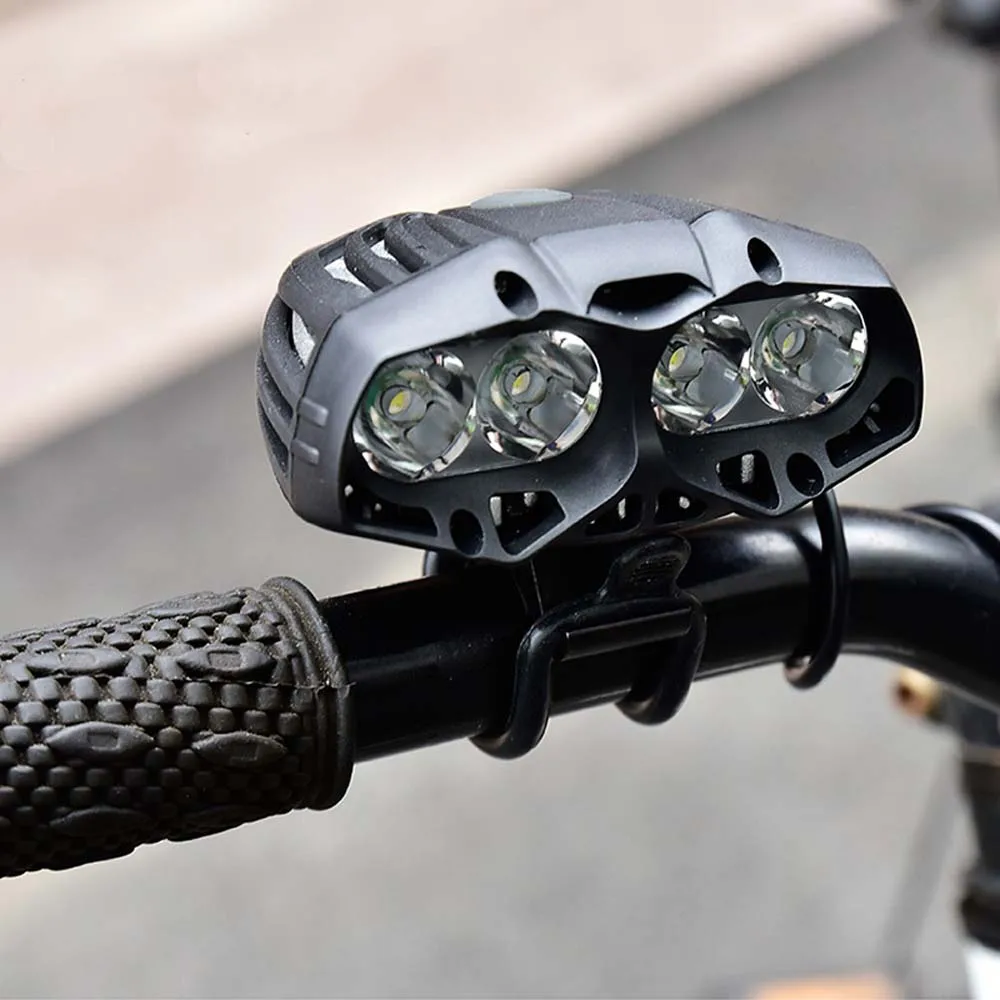 22000 люмен велосипедный передний светильник Открытый MTB велосипед сенсорный Рог головной светильник usb зарядка умный сенсорный динамик светильник s Рог