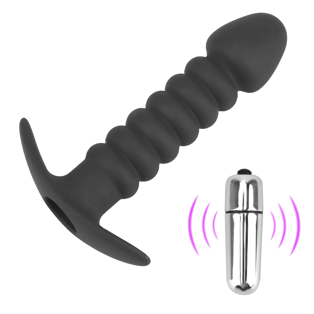 Plug anal vibrant en silicone pour stimulation clitoridienne_voghion.com