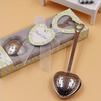 

(10pcs/Lot)FREE SHIPPING+Stainless Steel Heart Shape Tea Infuser Tea Party Supplies Wedding Party Giveaway For Guest