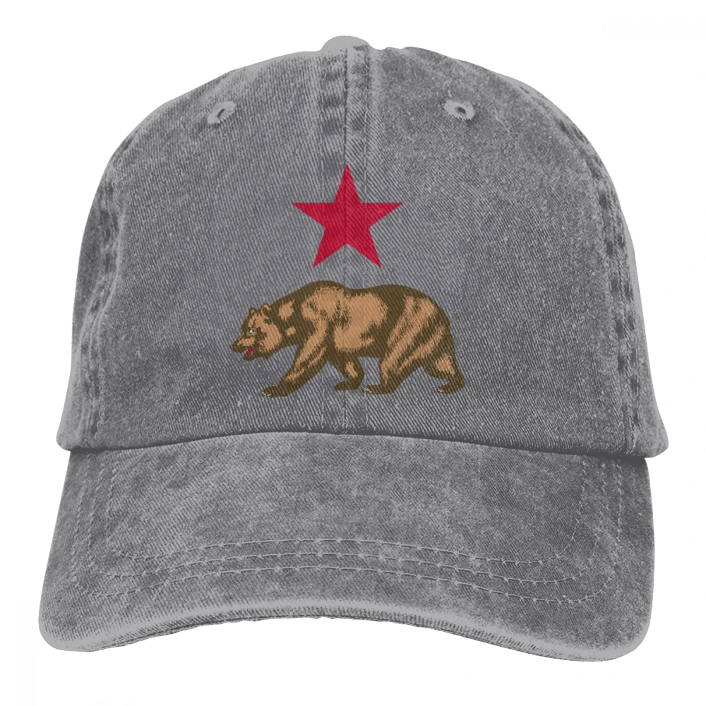 Symbols Of California Casquette, черные унисекс Мужские Женские джинсовые бейсболка с ремешком, регулируемая шапка для гольфа, папы