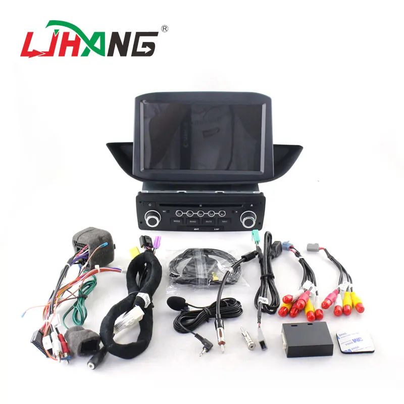 LJHANG 8 дюймовый автомобильный DVD плеер Android 10 для Peugeot 308 2010 2015 WIFI мультимедийный GPS