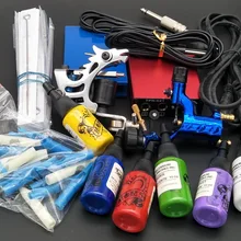 Профессиональный Полный комплект татуировки стрекоза роторная татуировка машина пистолет Электропитание педаль иглы Чернила для татуировки стартовый комплект поставки