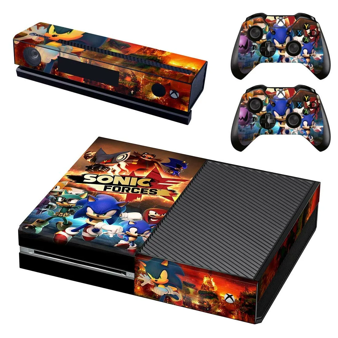 Наклейка s Sonic Forces для xbox one виниловые наклейки для кожи наклейки Pegatinas Adesivo для xbox one консоль Kinect два контроллера Skins