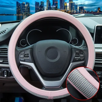 

NEW Steering Wheel Cover Bling Shiny Rhinestone Diamond For Women Girls Brand New Hot Sale