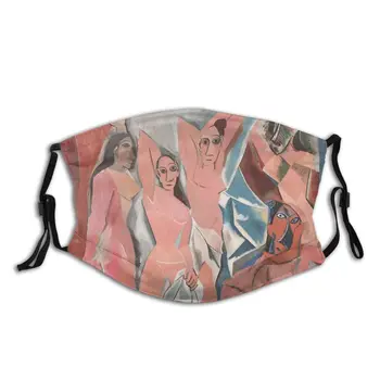 

Pablo Picasso Les Demoiselles Face Mouth Mask Art Cubism Surrealism Artist Paintings Spanish Protection Cover with Filters