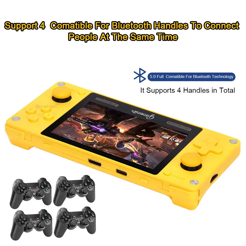 2021 A380 Retro Portable Mini Handheld joystick Console 32GB 4.0 Inch HD IPS Screen Kids Video Game Player Built-in 3600+ Games