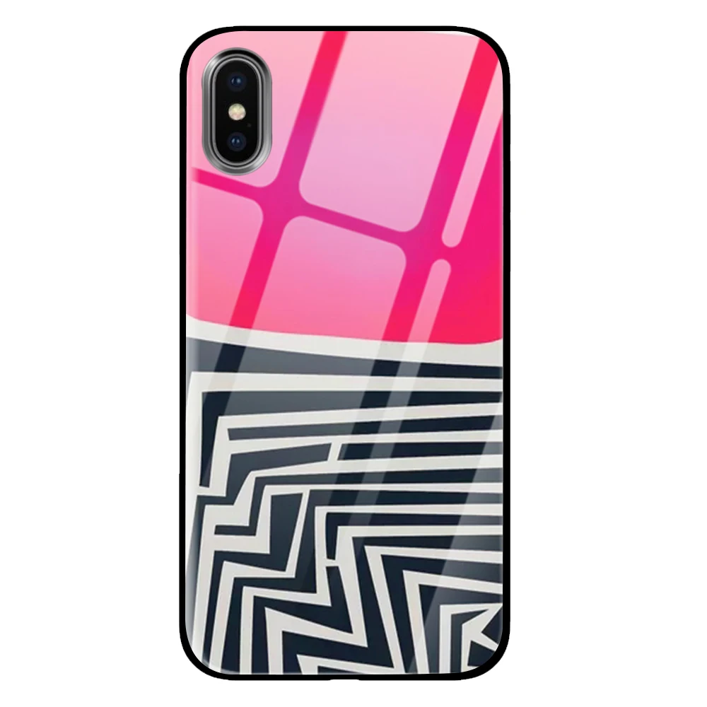 Радужные цвета для iPhone 5 5S SE 6 6s 7 8 Plus X XS Max XR закаленное стекло чехлы для телефонов - Цвет: 5