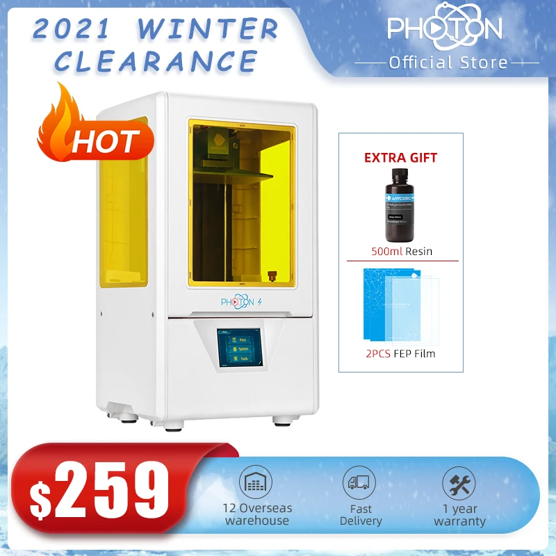 3D принтер Anycubic Photon S на базе ЖК дисплея SLA Модернизированный УФ модуль двойная ось