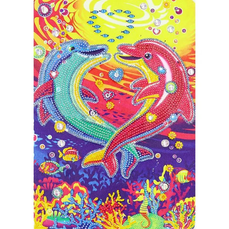 

5D DIY Special Shaped Diamond Painting Environmental Protection and Non-fading Dolphin Embroidery Mosaic Kit Home Decor