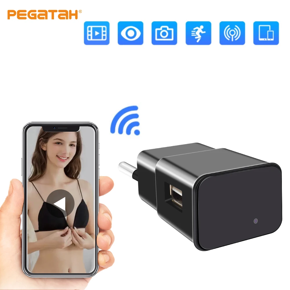 『Video Surveillance!!!』- 1080P Wifi Mini Plug Camera Full HD USB
Charge Camera Wireless Power Adapter EU/US Plug Home Security CCTV
Camcorders