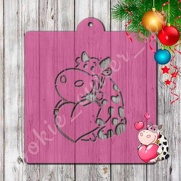 Stencil with вырубкой for пряников cookies &quotcow No. 7" | Дом и сад