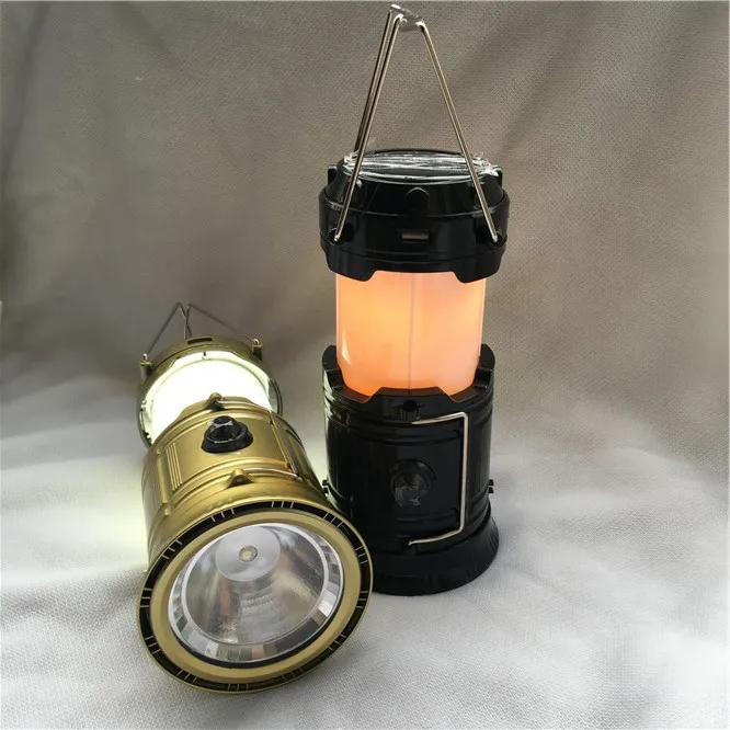 

Hot Sales 5888 Flame Light Lantern LED Solar Rechargeable Camping Light Solar Tent Light