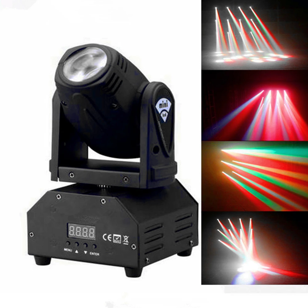

10W DJ Spot Light/RGBW Mini LED Beam Moving Head Light/DMX512 LED Linear Beam Effect Stage Lighting/Remote Control LED Spotlight