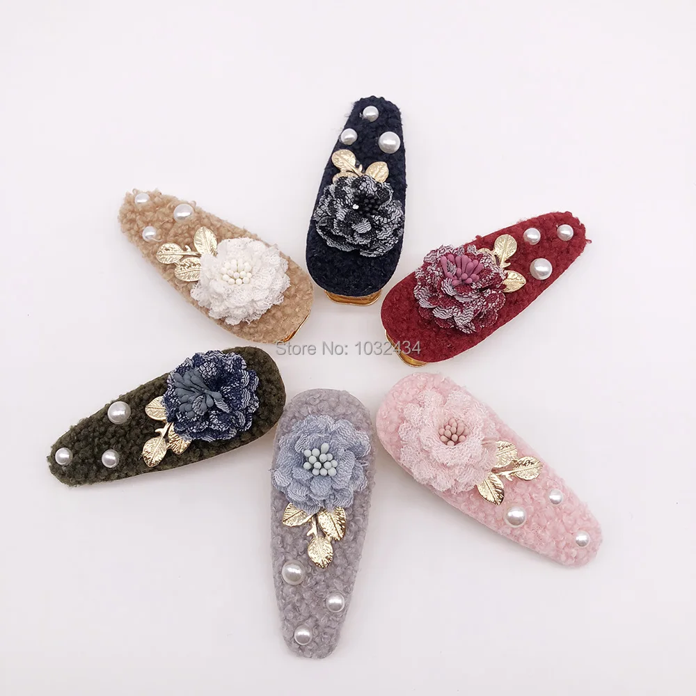 1 шт./лот Женская шерстяная заколка для волос боковая челка осенне зимние