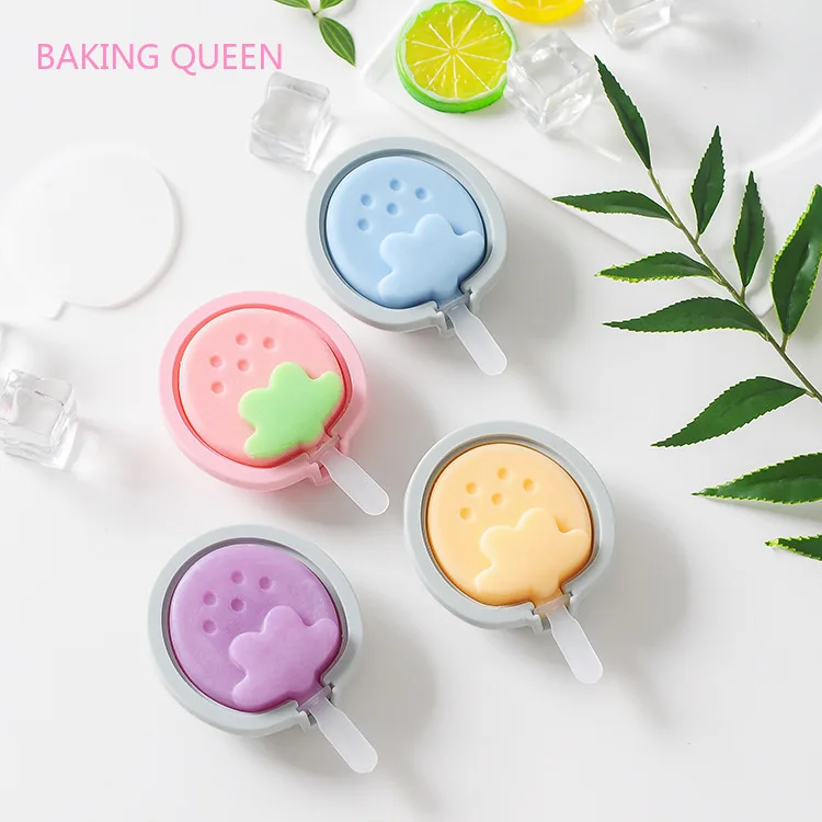 Currently Available Silica Gel Popsicle Ice Sucker Mould with Lid Popsicle Mould Self-Made DIY Ice-cream Mould Ice Tray